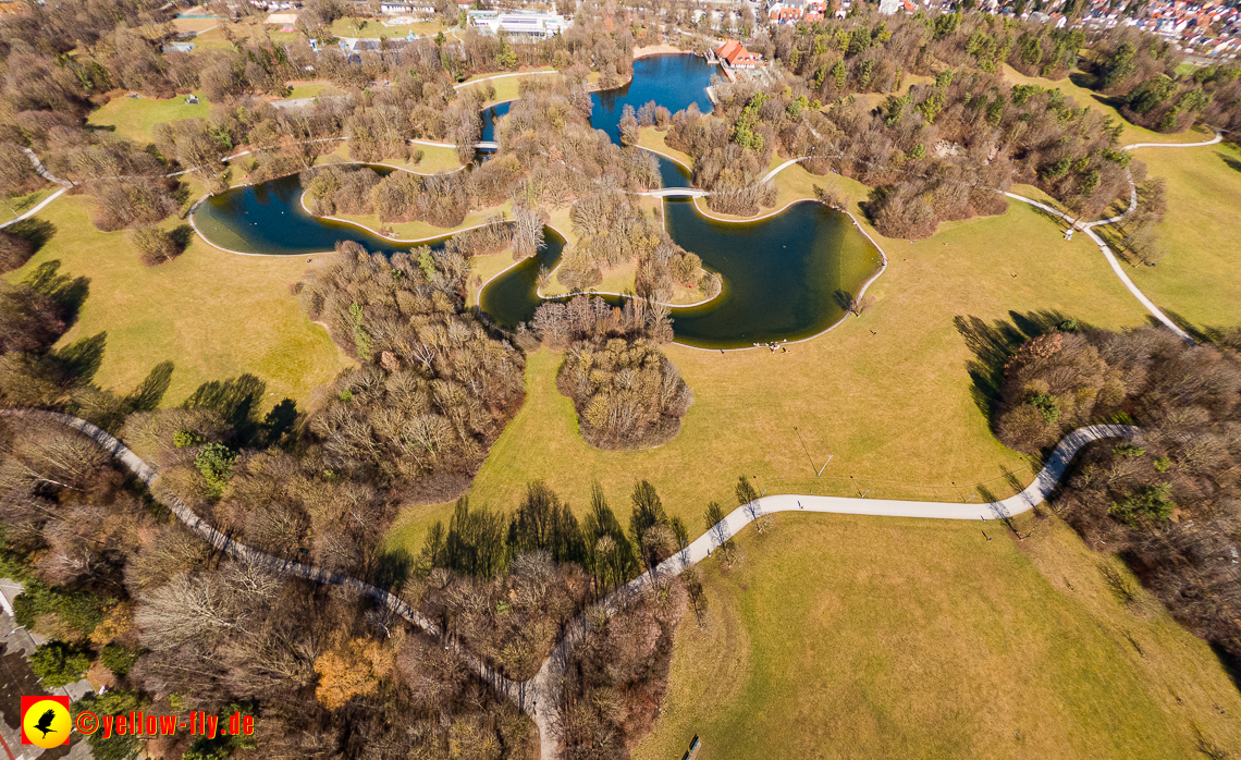 20.02.2023 -  Ostparksee und Schule am Strehleranger mit Umgebung in Neuperlach